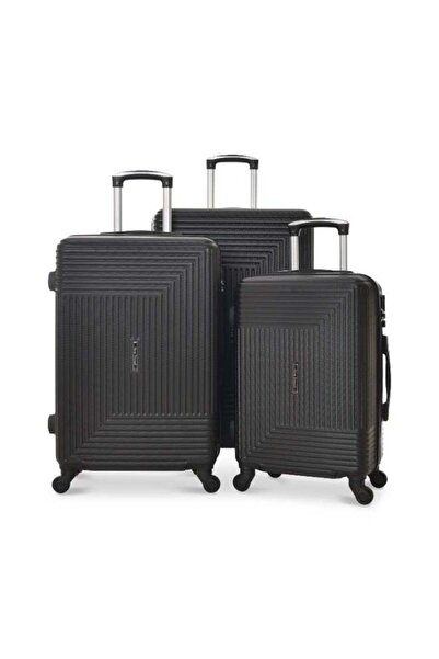 New Travel 3-Piece Trolley Luggage Set, Hard Shell ABS, 360° Spinner Wheels, ...