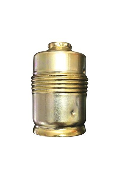 OEM Electroplast E27 brass-plated metal lampholder, with partial external thread