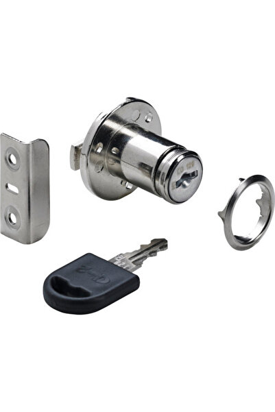 OEM Κλειδαριά επίπλων Hettich Ø18 mm, κύλινδρος με 2 κλειδιά, επιμεταλλωμένη ...