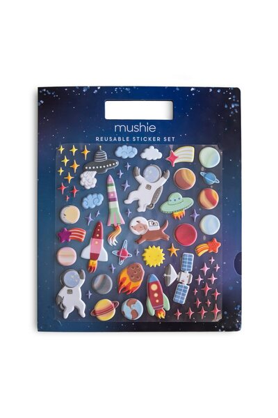 Mushie Reusable Sticker Book Space -