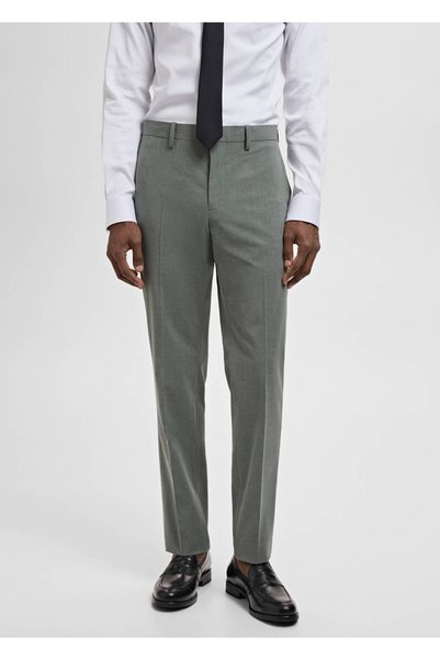 MANGO Man Süper slim fit streç kumaştan kumaş pantolon