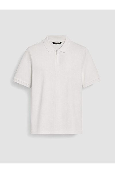 LC Waikiki Peak New Season Polo Collar Textured Men's T-Shirt