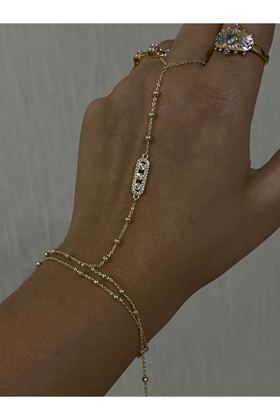 Twinssis Accessories Steel Zircon Stone Ball Chain Şahmeran