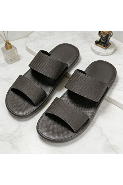 Khayrat Slipper Men's Summer Solid Color Slip-On Slippers Synthetic Upper and...