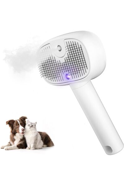 Gonice Pet Steam Brush for Dog & Cat - 3-in-1 Spray Hair Removal Comb for She...