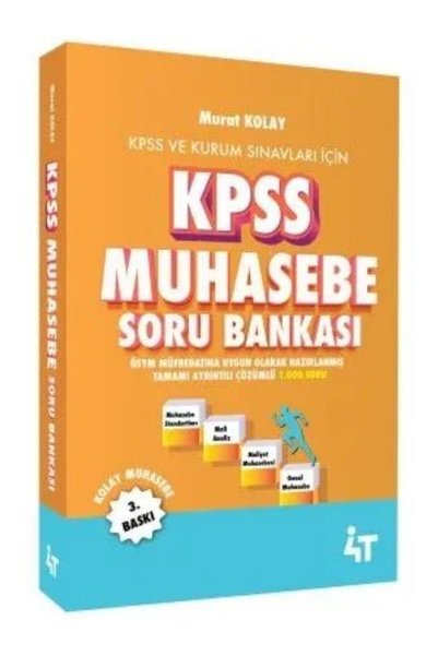 4T YAYINEVİ KPSS A Grubu Muhasebe Soru Bankası 4T Yayınları