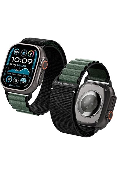 Spigen حزام ساعة أبل WBF1 لساعة أبل ألترا 3/2/1 مقاس 49 ملم، سلسلة 11/10 مقاس...