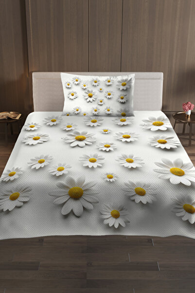 MonoHome 100% Cotton Special Single Pique Set Bedspread Special Woven Daisy