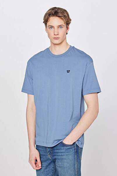 WRANGLER Tricou minimalist pentru bărbați, cu mânecă scurtă, croială normală ...