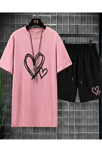 bellanova Unisex Oversize Shorts Set Short Sleeve T-Shirt Comfortable Fit Sum...