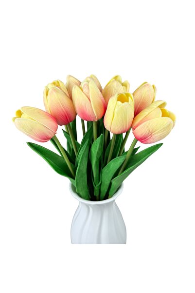 OEM Buchet de Lalele Artificiale Silicon Galben 33 cm