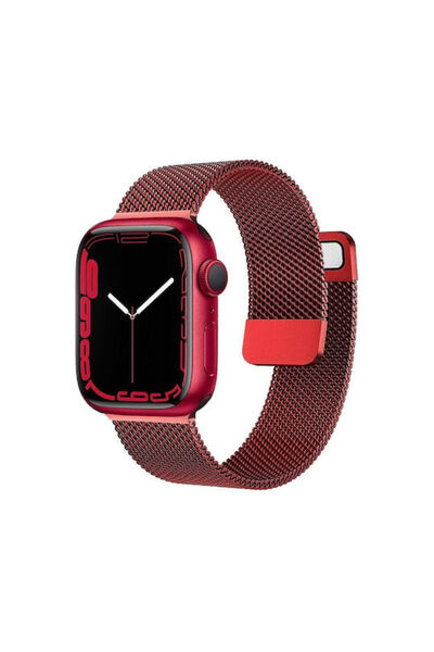 OEM Premium Μαγνητικό Ατσάλινο Λουράκι Apple Watch 42 44 45 49mm Κόκκινο