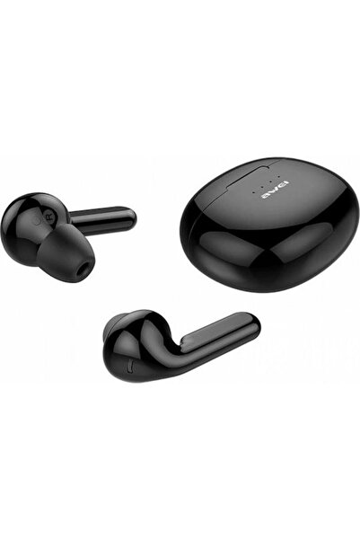 AWEI T15 Ενδοωτικά Ακουστικά Bluetooth Handsfree με Θήκη Φόρτισης Μαύρα