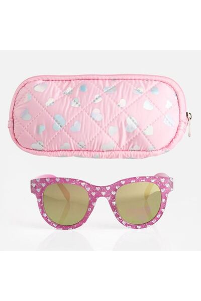 OEM Set ochelari de soare copii UV400 Roz, cu husă inclusă – accesoriu de vară