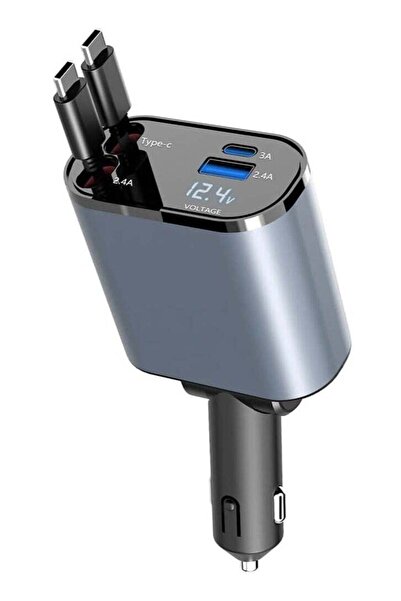 ELTRAZONE Retractable Car Charger, 4 in 1 Fast Car Phone Charger 60W, Retract...
