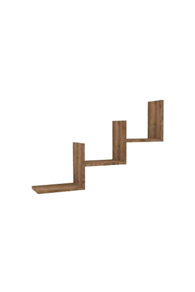 Adore Raft de perete Mauer, finisaj nuc, lemn robust, 90x19x60 cm - Nuc