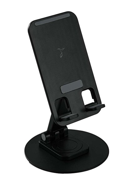 ELTRAZONE 360-Degree Fully Adjustable Foldable Cell Phone & Tablet Stand (Black)