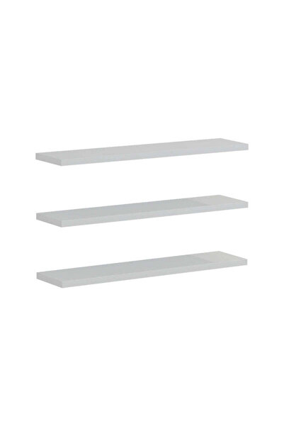 Adore Set 3 rafturi de perete Divar, Alb, 60x14 cm