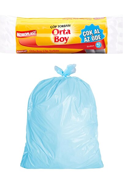 Yıldızan Msa Shop Medium Size 40-Pack Garbage Bags 55X57 cm (1 X 40 Pieces) 9...