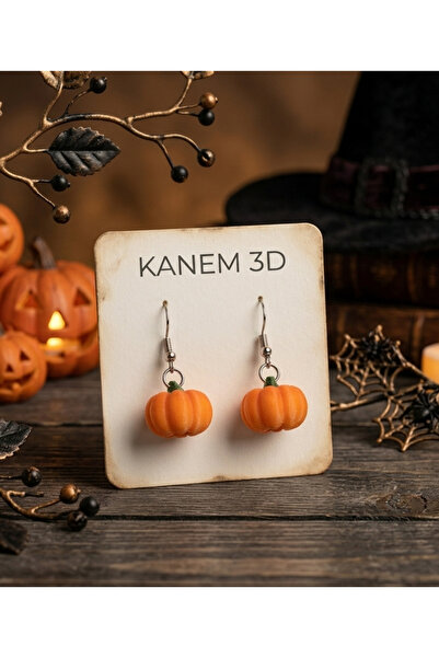 Kanem3D Halloween Themed Halloween Pumpkin Earrings Lightweight