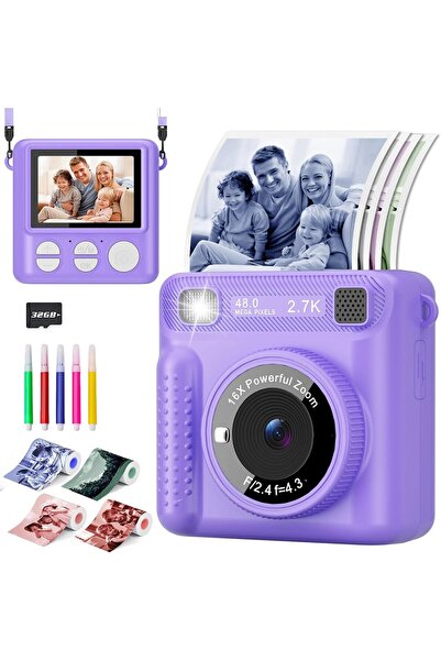 UrbanX URBAN NX Print Camera for Kids,Instant Camera for Girls Boys,Kids Came...
