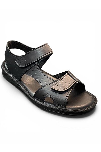 Desimod Men's Genuine Leather Orthopedic Hajj Umrah Sandals Slippers