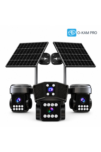 O-KAM PRO Wifi Solar Kamera 2 Panel 4 Kamera 12mp Premium 4G Sim Kartlı OK-333