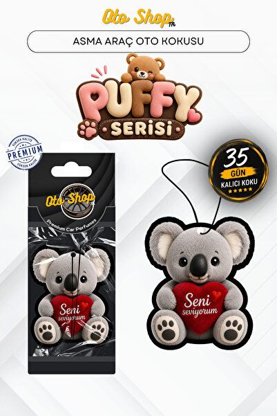 OTOSHOPTR Koala Seni Seviyorum Kalpli Puffy Serisi Oto Araç Kokusu