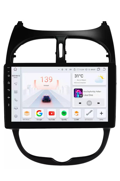 coni Peugeot 206 1999-2010 Uyumlu 2GB RAM 32GB Android Navigasyon Multimedya ...