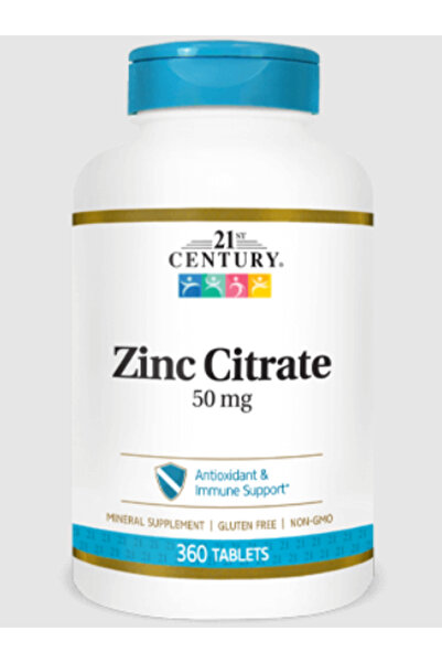 21st Century Citrat de zinc 50mg, 360 tablete