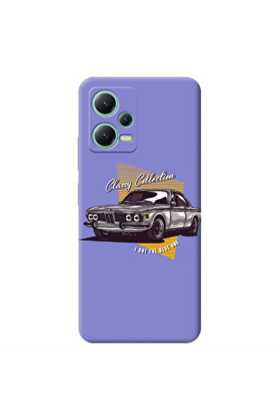Other Xiaomi Redmi Note 12 Pro 5G Classy Collection Purple Colored Silicone T...