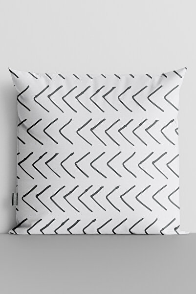TicaretJet Black Arrows Double Sided Digital Printed Throw Pillow Cover - 1594