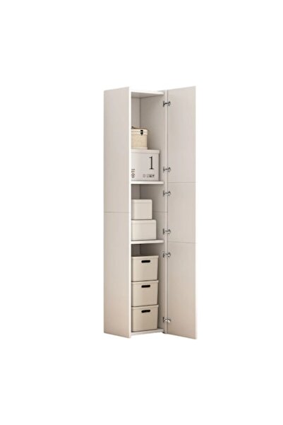 Muvu Bibliotecă înaltă, modernă, albă, tip mansardă, 170x30x30 cm