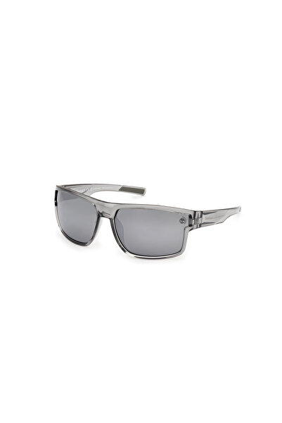Timberland Shiny Grey Polarized Injected Male Sunglasses