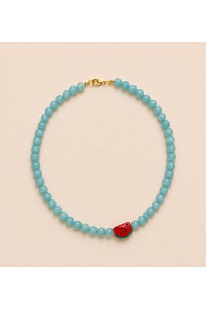 Elvia Atelier Murano Karpuz Cam Kolye