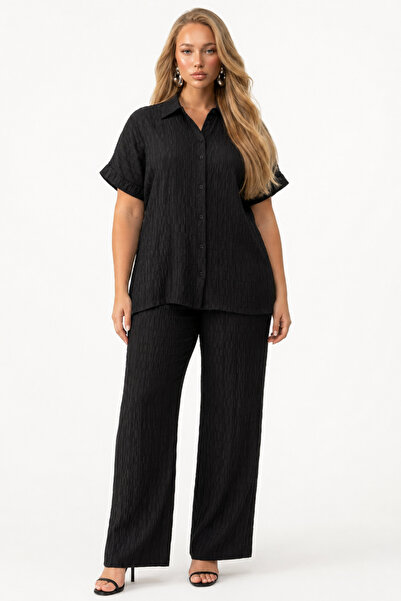 Elisho Muslin Fabric Shirt and Pants Double Set
