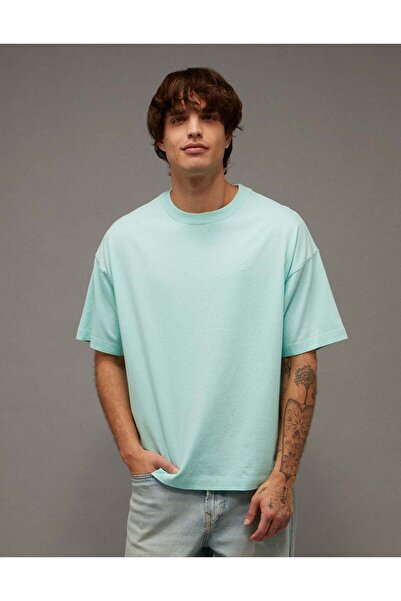 AMERICAN EAGLE تي شيرت AE كبير الحجم بياقة دائرية