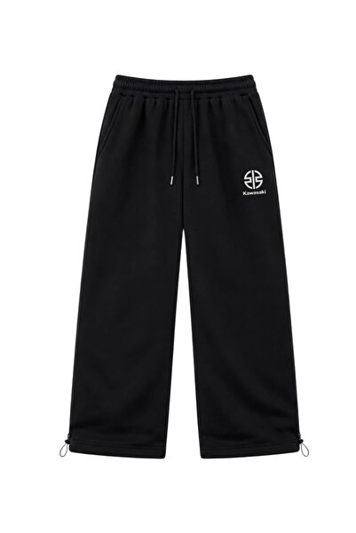 zaee Kawasaki Embroidered Adjustable Leg Premium Baggy Sweatpants