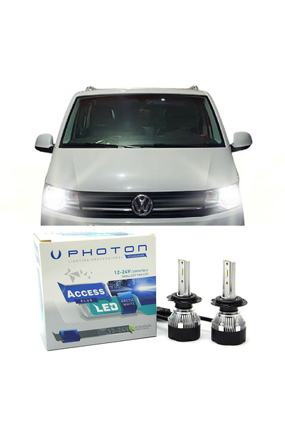 Photon Vw Transporter T6 Led Xenon Uzun + Kısa Far Ampulü H4 Access Yeni Seri...