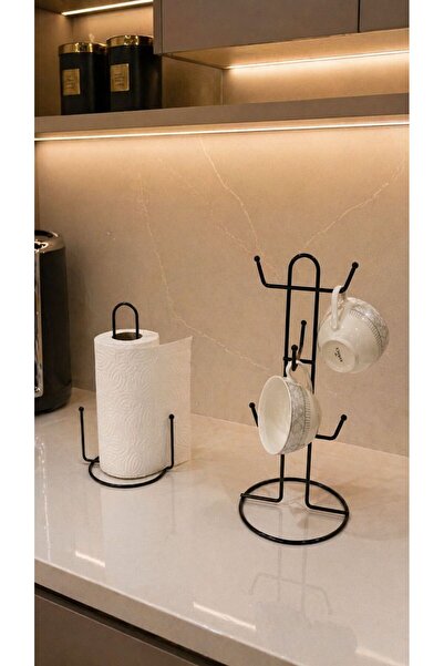 Edora Home Σετ 2 τεμαχίων Μαύρη χάρτινη θήκη για πετσέτες με μπαλάκια, Σετ κο...