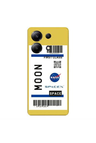 Other Xiaomi Redmi Note 13 4G Moon spacex Yellow Colored Silicone TPU Θήκη