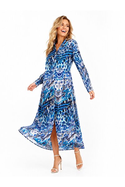 Duss Siena Viscose Voile Long Shirt Dress