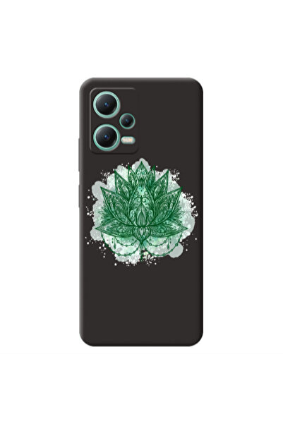 Other Xiaomi Redmi Note 12 Pro 5G Witch leaf Black Colored Silicone TPU Θήκη