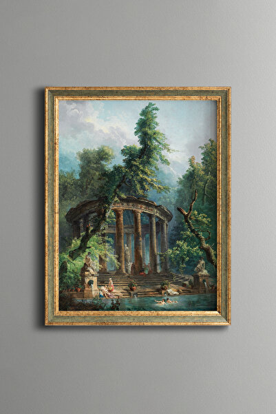 epiqart Swimming Pool - Vintage Patterned Painting - Fine Model