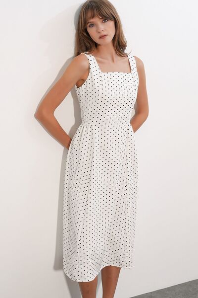 Hiccup Bdart Polka Dot A-Line Midi Dress