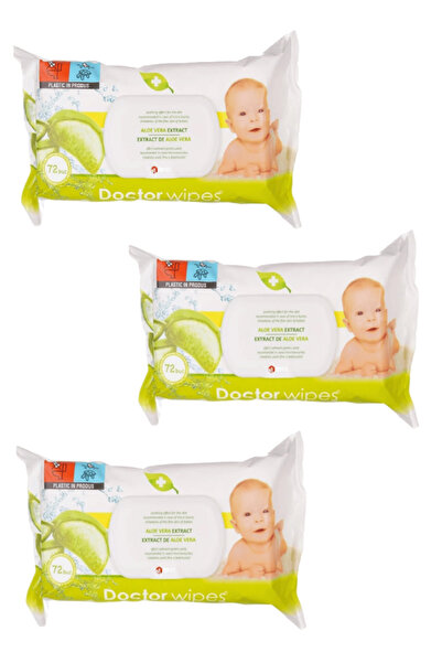 DOCTOR WIPES Servetele umede cu extract de Aloe Vera 72 bucati, 3buc/set