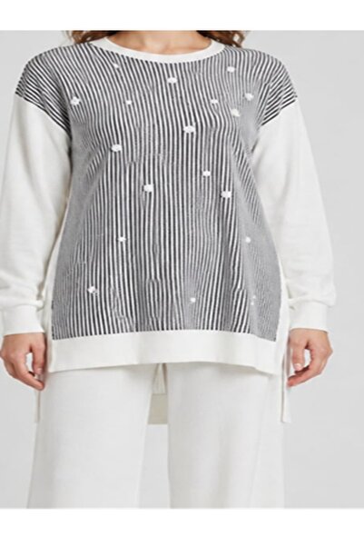 FUAT GÜRSEN Fuat Gürşen 5363 Papatya Accessory Striped Tunic