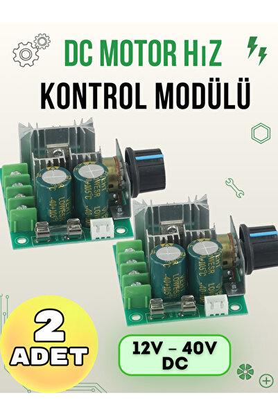 RoboPazar 2-adet 12V–40V DC Motor Hız Kontrol Modülü