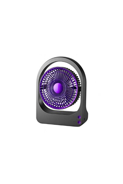 Tradeo Portable USB Desk Fan with 3 Speed Settings, 1/2/3H Timer, 5-Blade Qui...