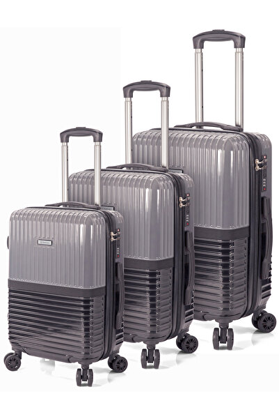 Benzi Set de trolere extensibile, Benzi, Policarbonat, BZ 5914, 3 piese, Gri
